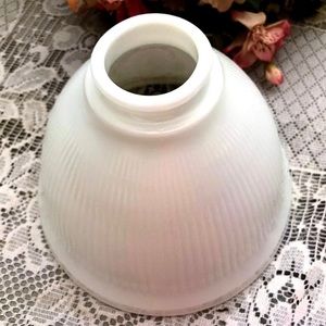 Vintage Milk Glass Lamp Shade 8" Wide